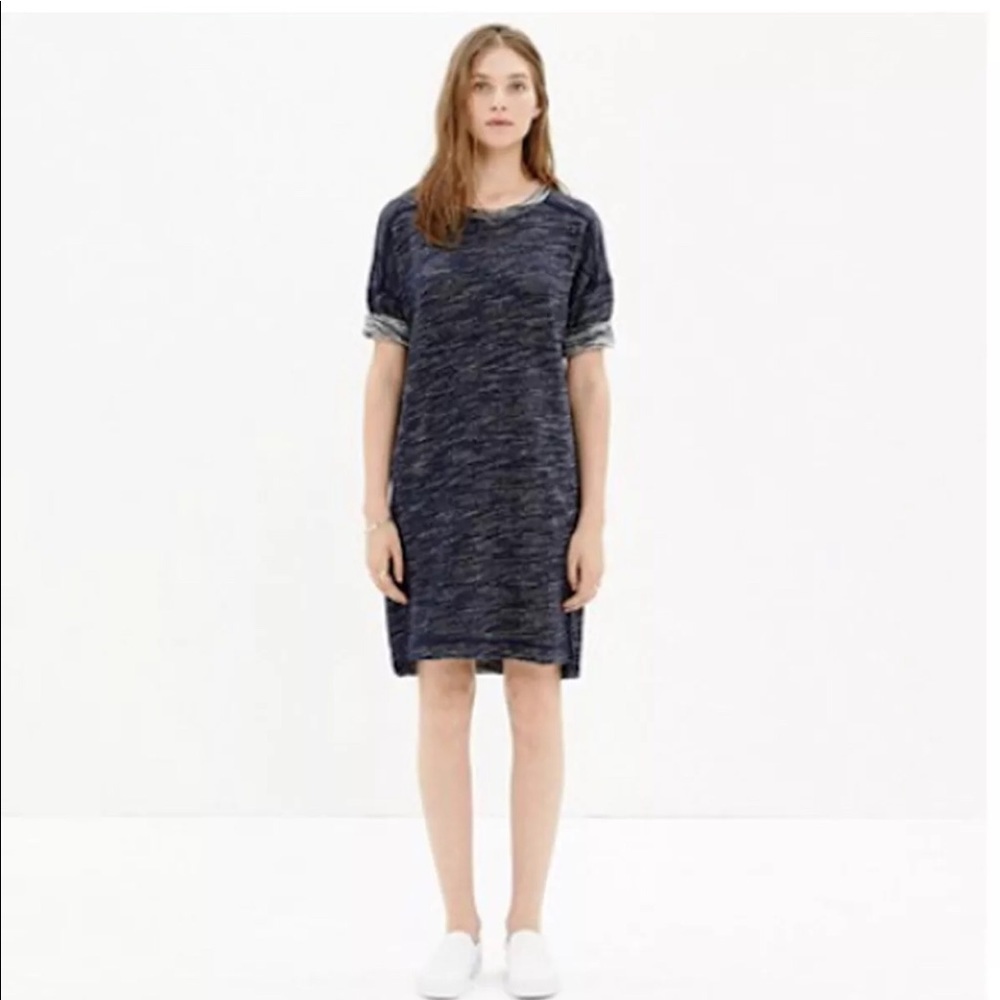 Madewell Blue Knit Short Sleeveless Sweater Dress - Picture 1 of 8